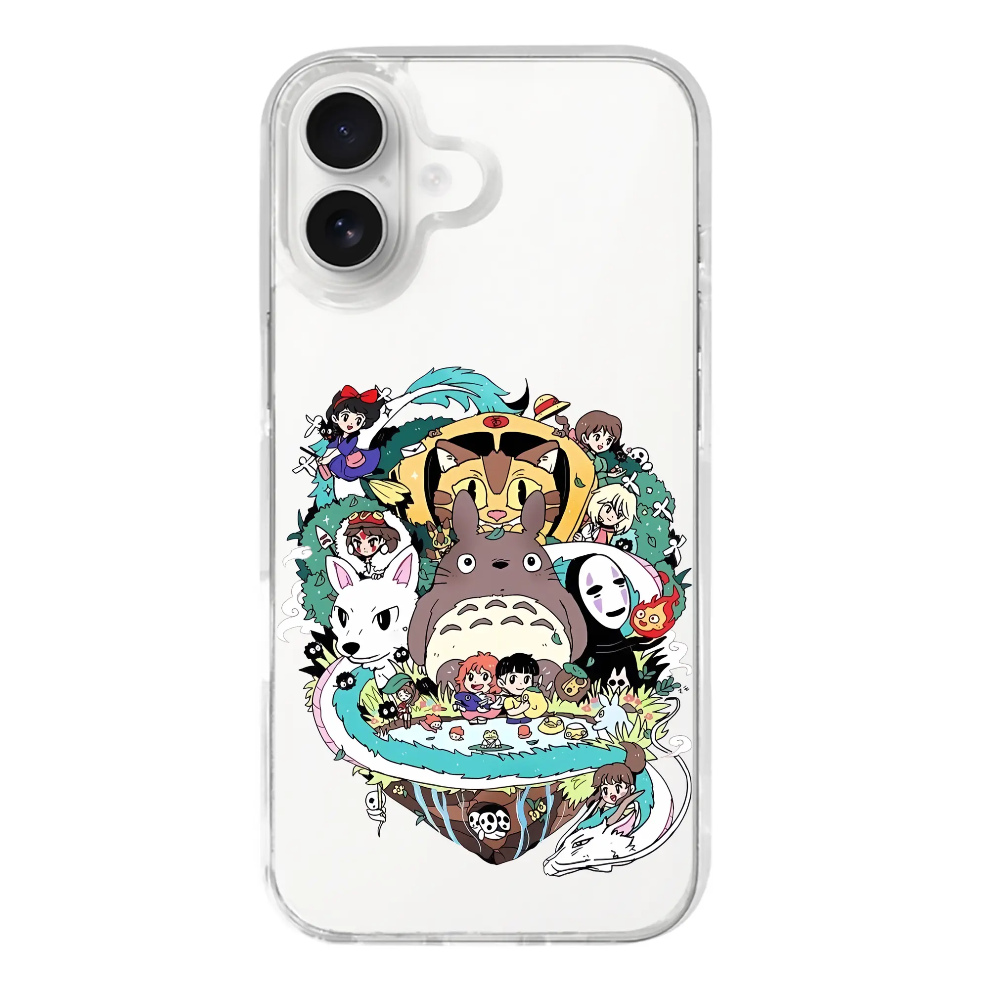 となりのトトロ グッズ トトロ - iPhone 17シリーズ 透明スマホケース – 薄型・耐衝撃・精密フィット保護カバー